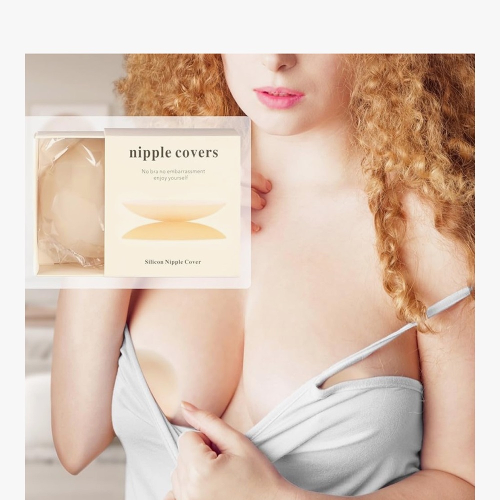 Nipple Covers - Sticky Adhesive Silicone Nipple Pasties,reusable Seamless pasty - Picture 6 of 6